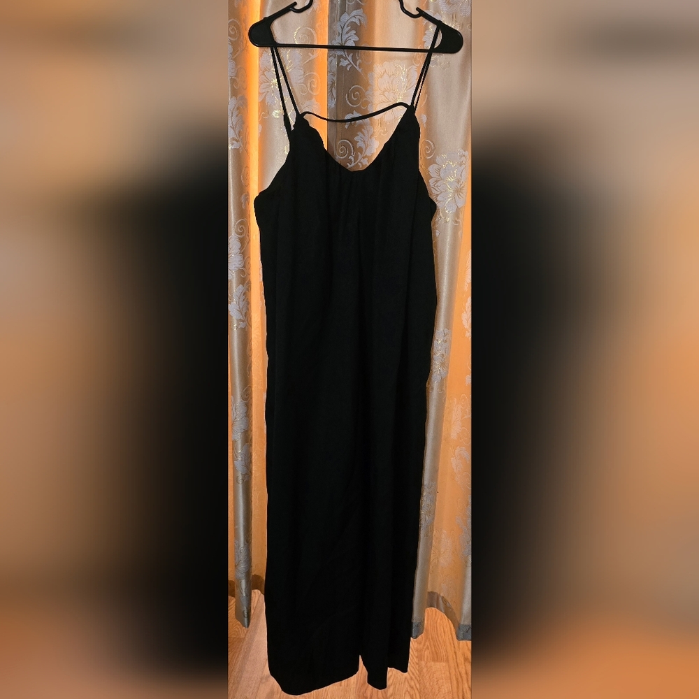 Boohoo Cut Out Maxi Black Dress Size 12